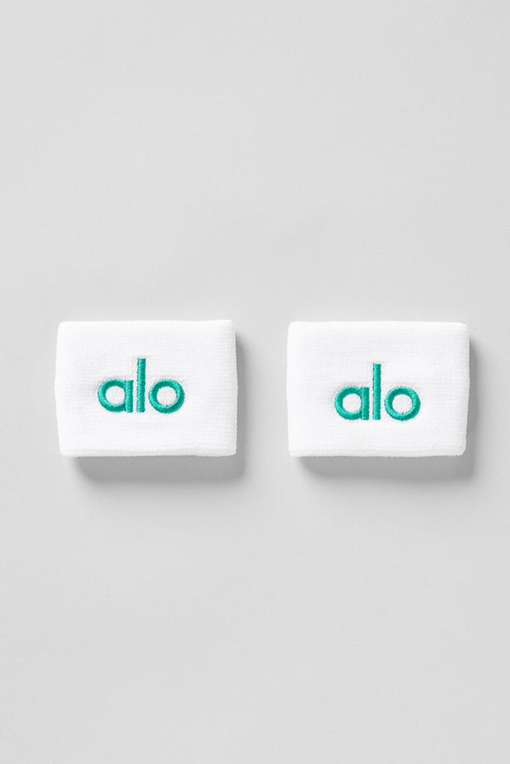 Alo Yoga Glow (2-Pack) Uomo Wristband Bianche Verdi | Italia  CTL-375184