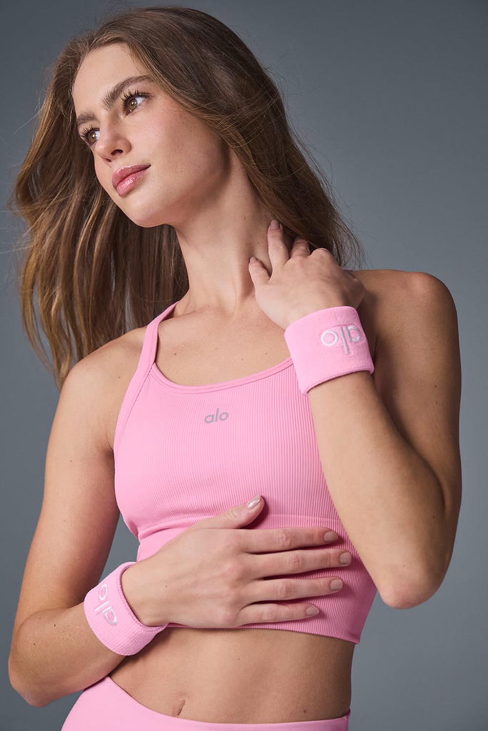 Alo Yoga Glow (2-Pack) Uomo Wristband Rosa Bianche | Italia  PAT-918073