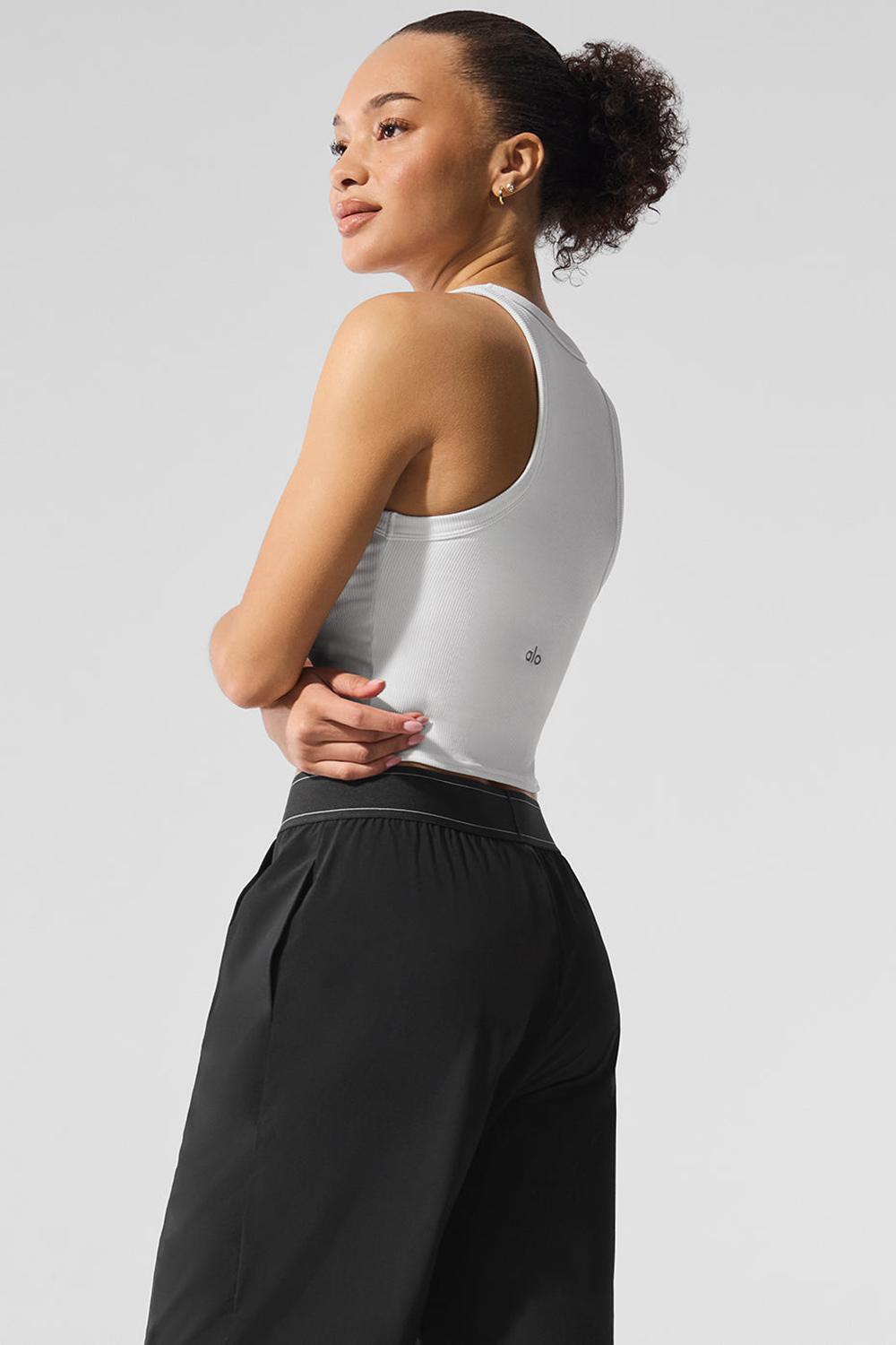 Alo Yoga Goddess Ribbed Go-To Donna Tank Bianche | Italia  RTO-571068