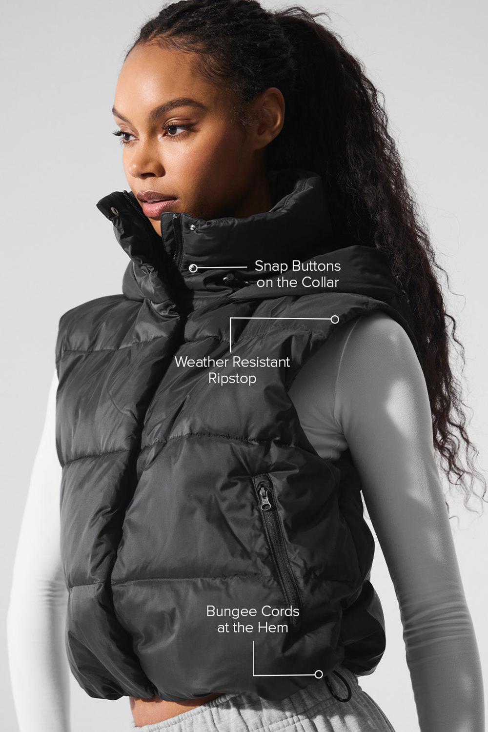 Alo Yoga Gold Rush Puffer Donna Gilet Nere | Italia  KMU-728940