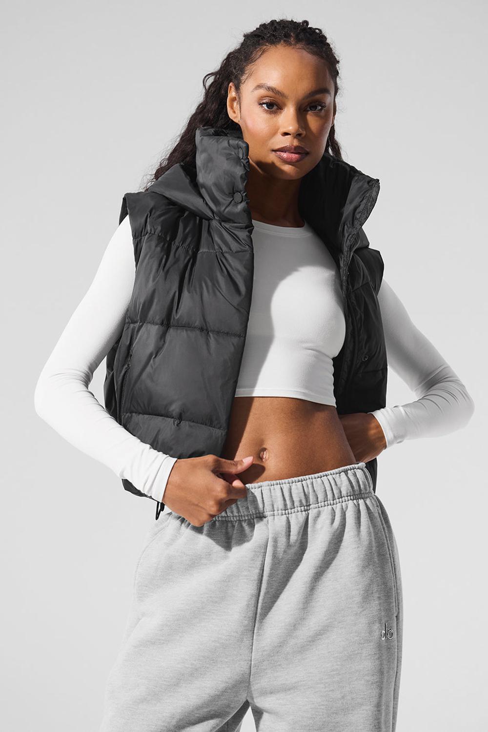 Alo Yoga Gold Rush Puffer Donna Gilet Nere | Italia  KMU-728940