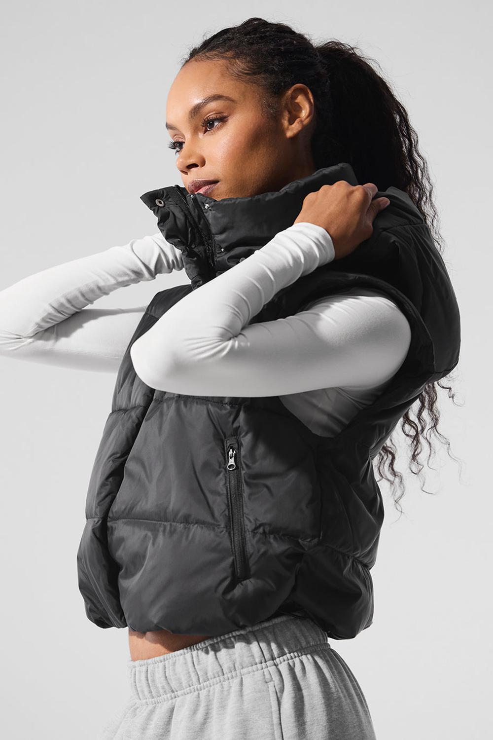 Alo Yoga Gold Rush Puffer Donna Gilet Nere | Italia  KMU-728940