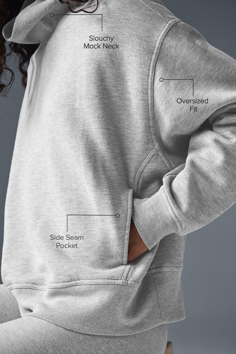 Alo Yoga Hazy Mock Neck Donna Pullover Grigie | Italia  FAY-489572