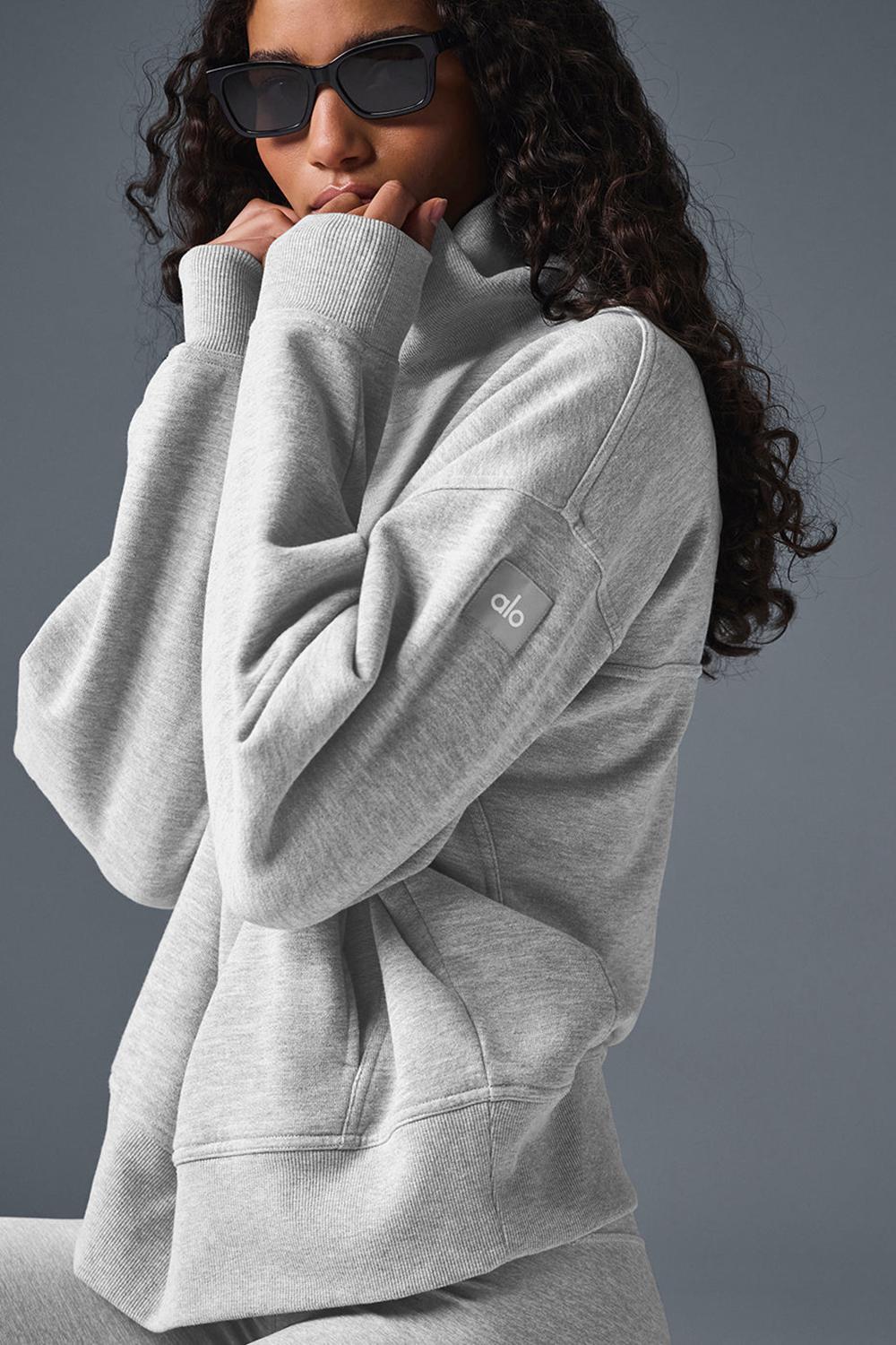 Alo Yoga Hazy Mock Neck Donna Pullover Grigie | Italia  FAY-489572