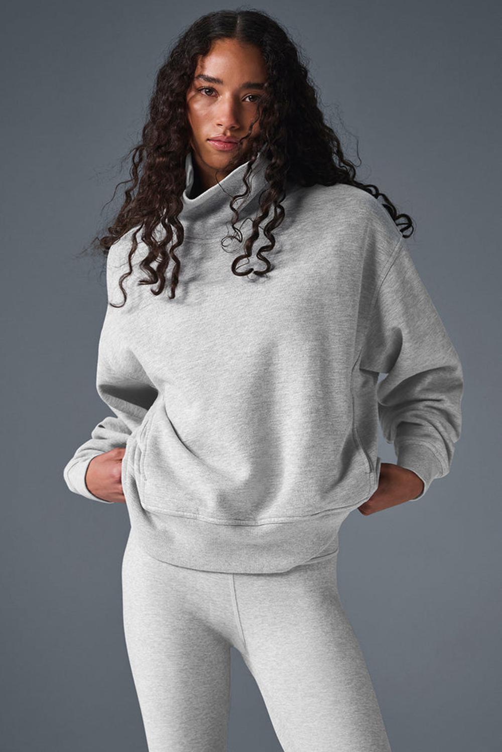 Alo Yoga Hazy Mock Neck Donna Pullover Grigie | Italia  FAY-489572