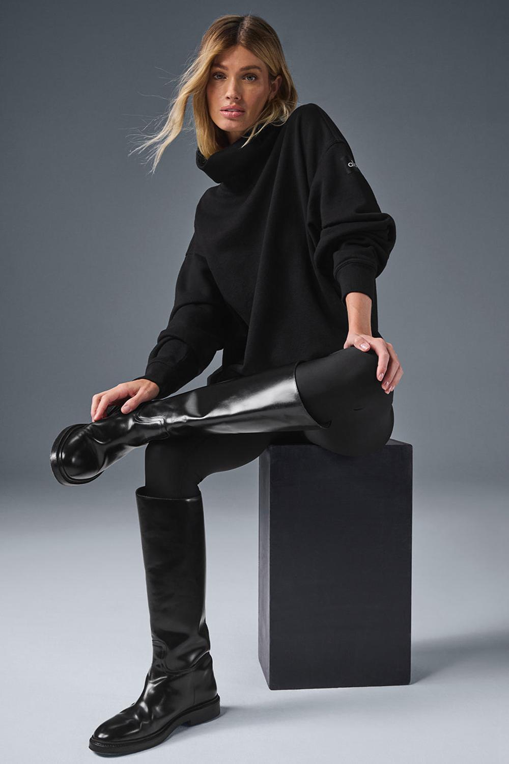 Alo Yoga Hazy Mock Neck Donna Pullover Nere | Italia  QYD-459168