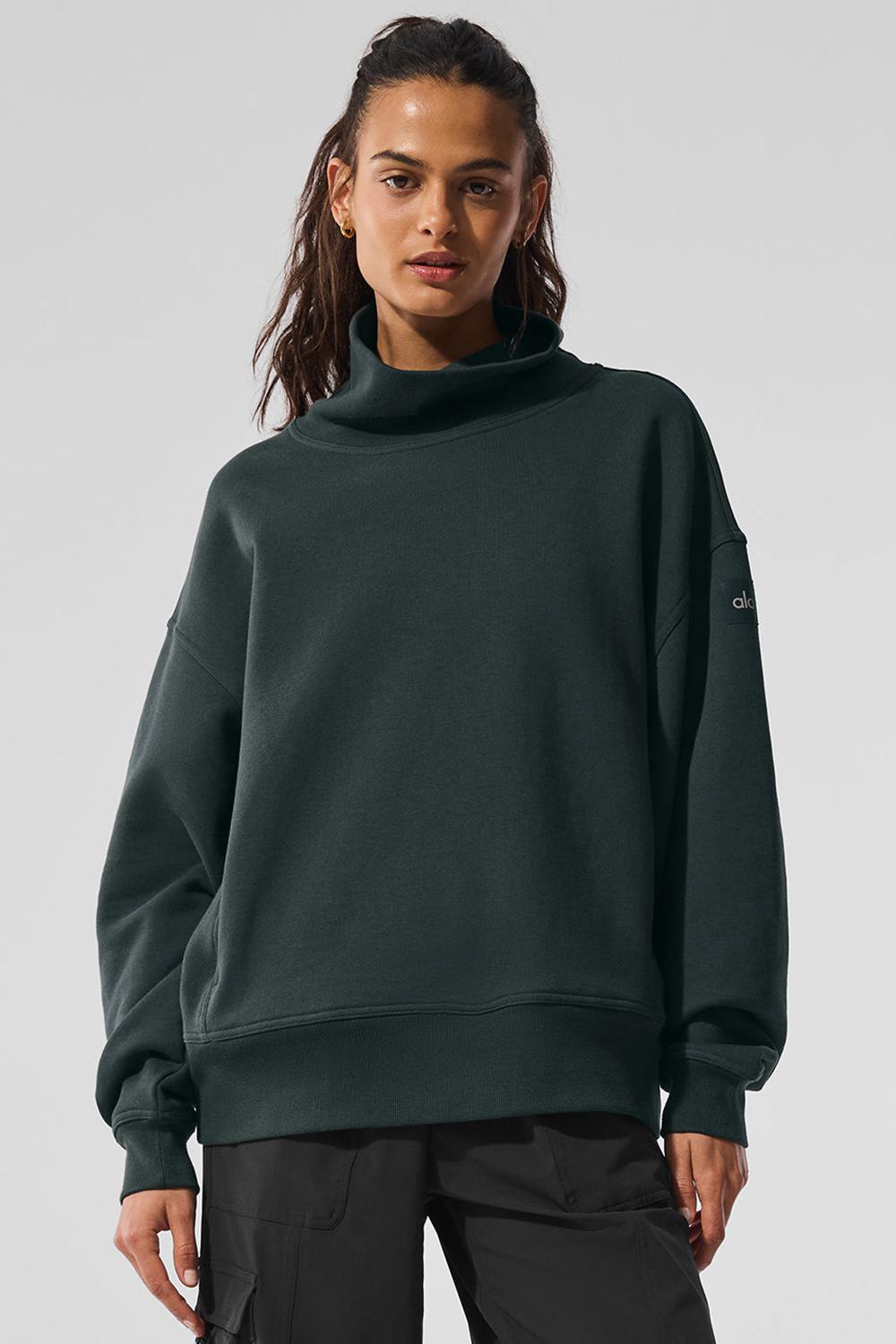 Alo Yoga Hazy Mock Neck Donna Pullover Verdi | Italia  KVA-347851