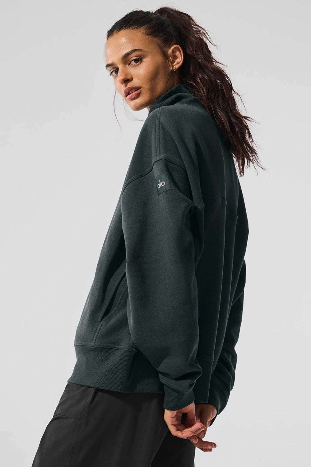 Alo Yoga Hazy Mock Neck Donna Pullover Verdi | Italia  KVA-347851