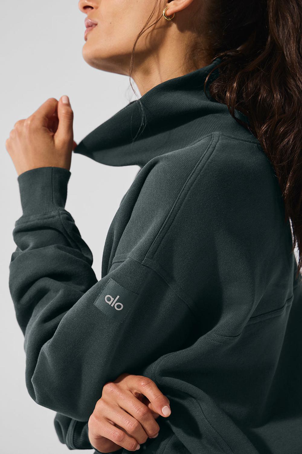 Alo Yoga Hazy Mock Neck Donna Pullover Verdi | Italia  KVA-347851