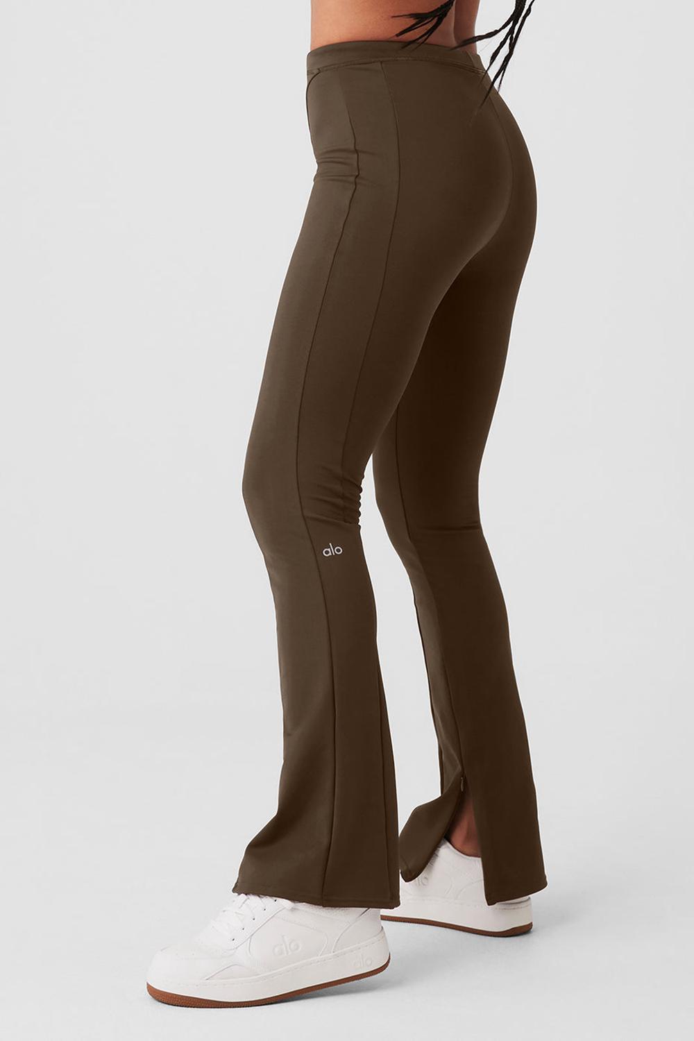 Alo Yoga High-Waist 7/8 Zip It Flare Donna Legging Espresso | Italia  MWY-901532