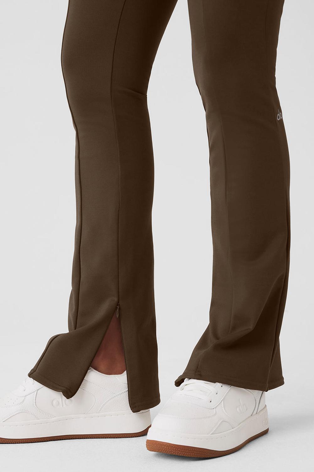 Alo Yoga High-Waist 7/8 Zip It Flare Donna Legging Espresso | Italia  MWY-901532