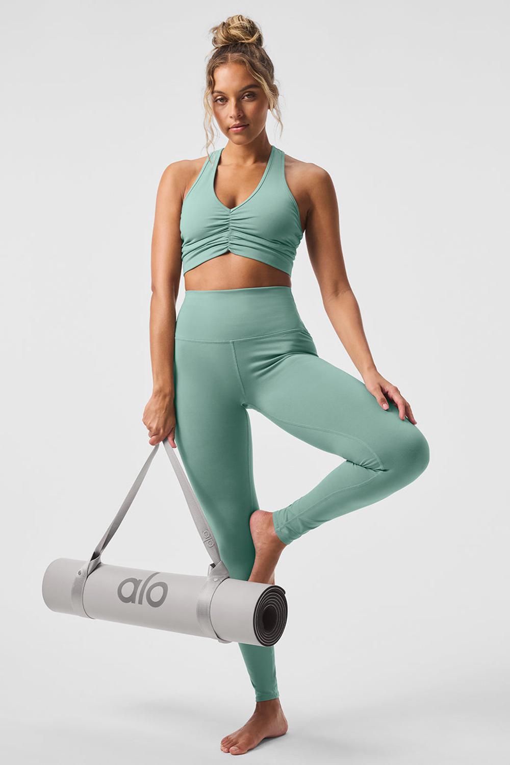 Alo Yoga High-Waist Airbrush Donna Legging Verdi | Italia  YDF-597436
