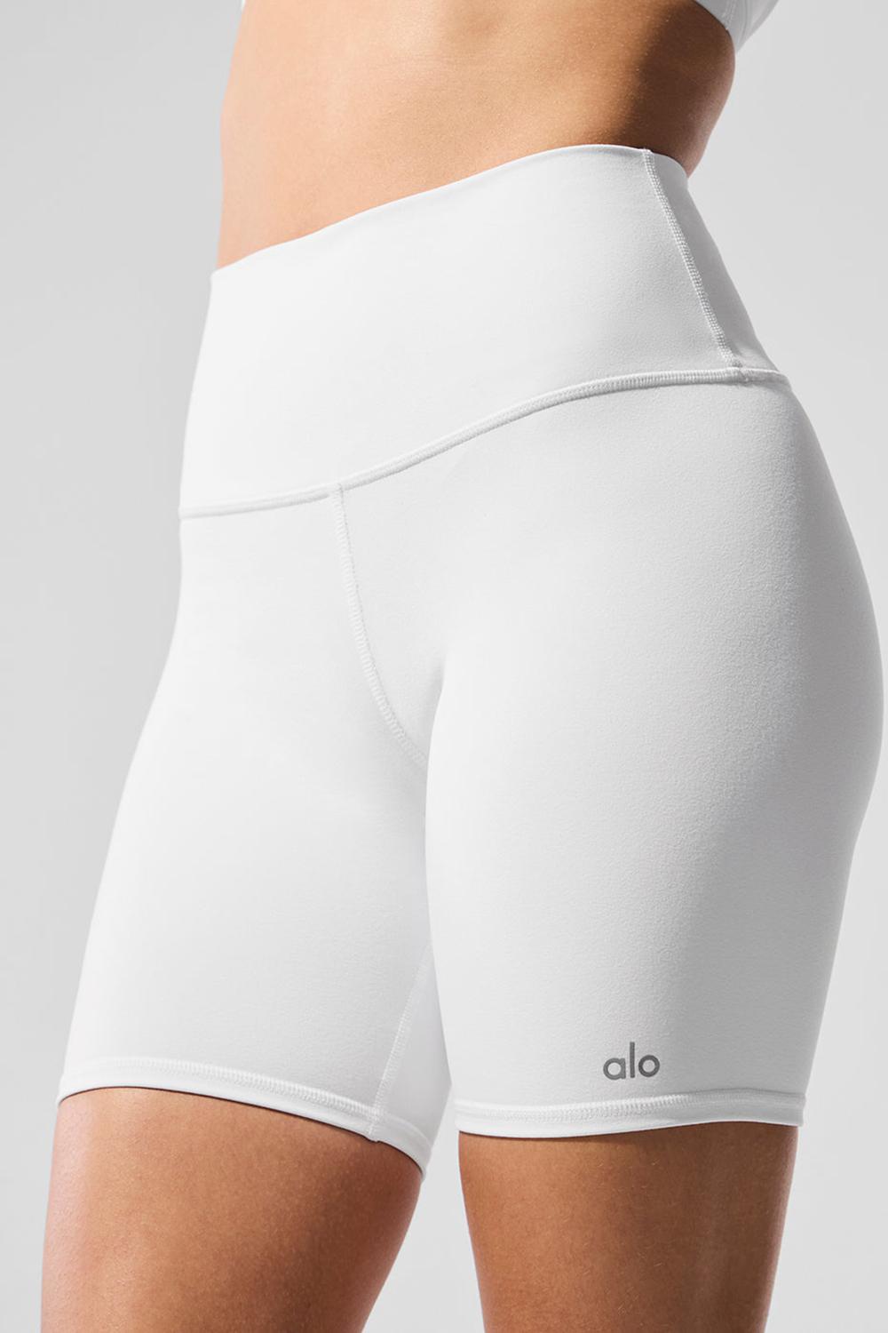 Alo Yoga High-Waist Biker Donna Short Bianche | Italia  AUI-380546