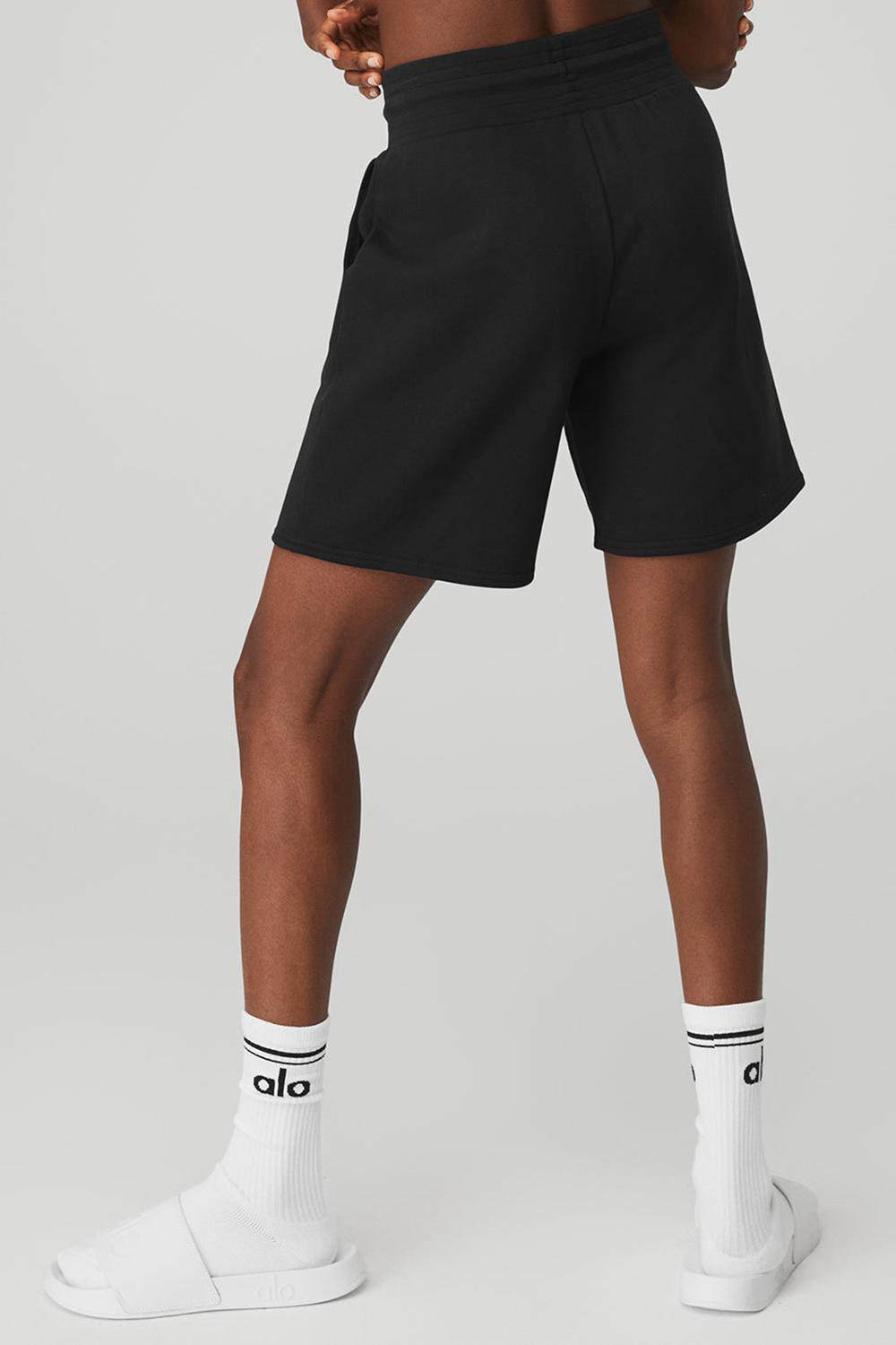 Alo Yoga High-Waist Easy Sweat Donna Short Nere | Italia  EVL-467932