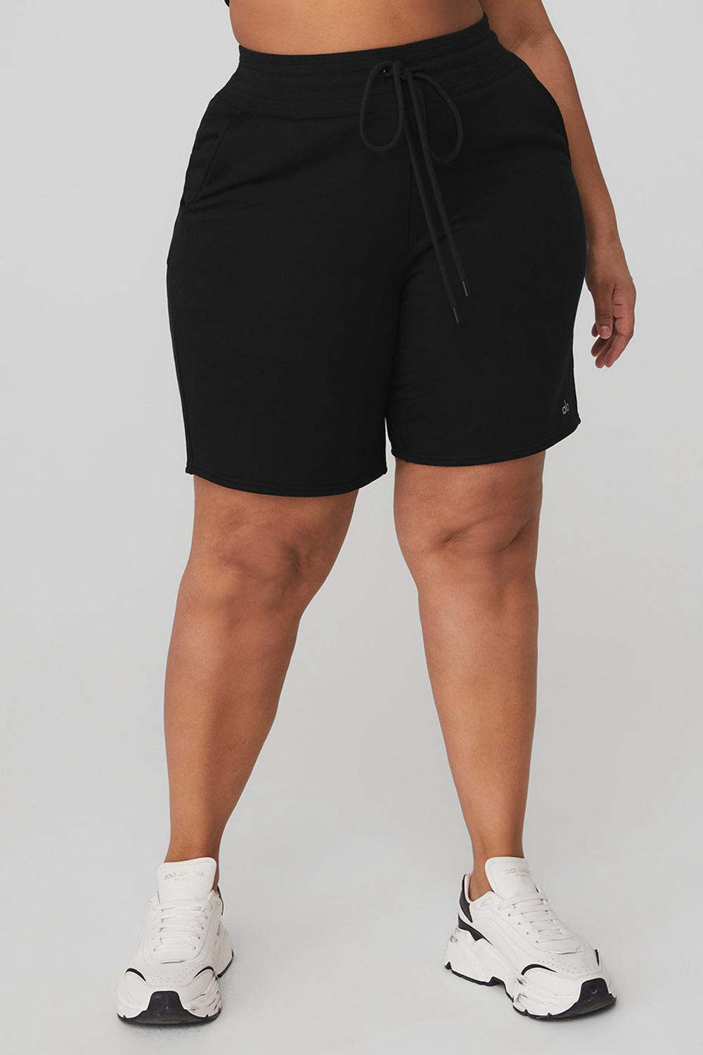 Alo Yoga High-Waist Easy Sweat Donna Short Nere | Italia  EVL-467932