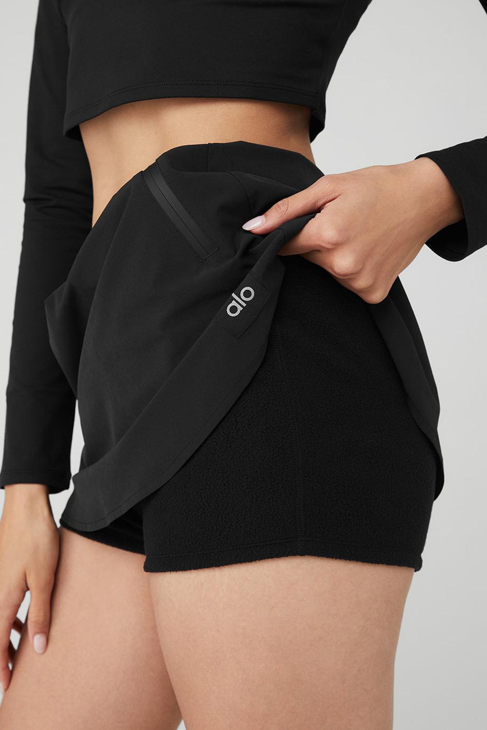 Alo Yoga High-Waist Elevation Mini Donna Gonna Nere | Italia  OSX-768902