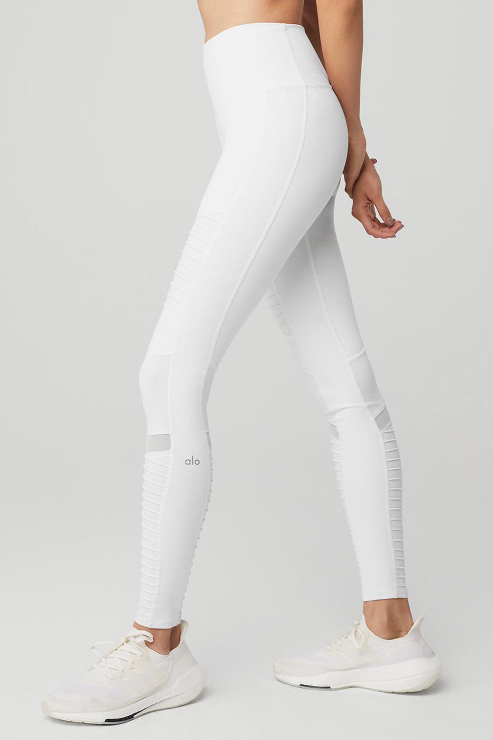Alo Yoga High-Waist Moto Donna Legging Bianche Bianche | Italia  CMJ-204618