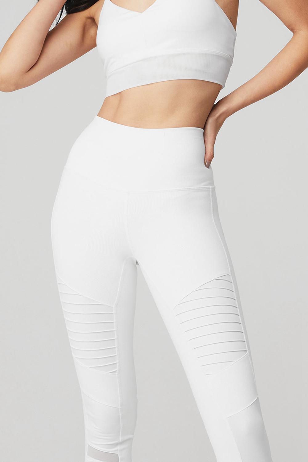 Alo Yoga High-Waist Moto Donna Legging Bianche Bianche | Italia  CMJ-204618