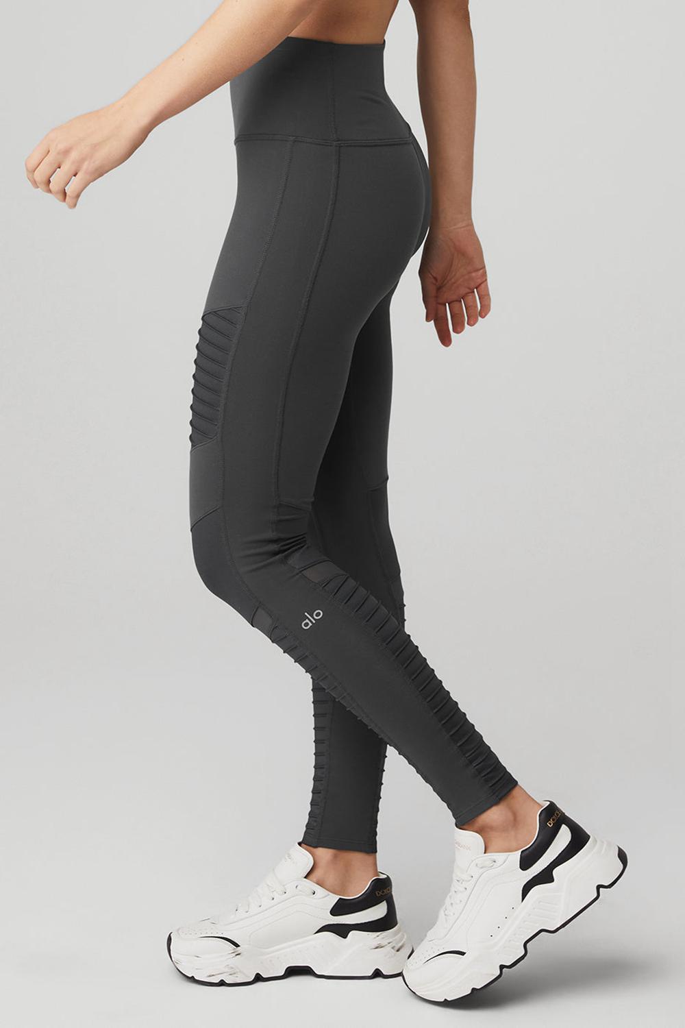 Alo Yoga High-Waist Motos Donna Legging Anthracite / Anthracite Glossy | Italia  XWY-452361