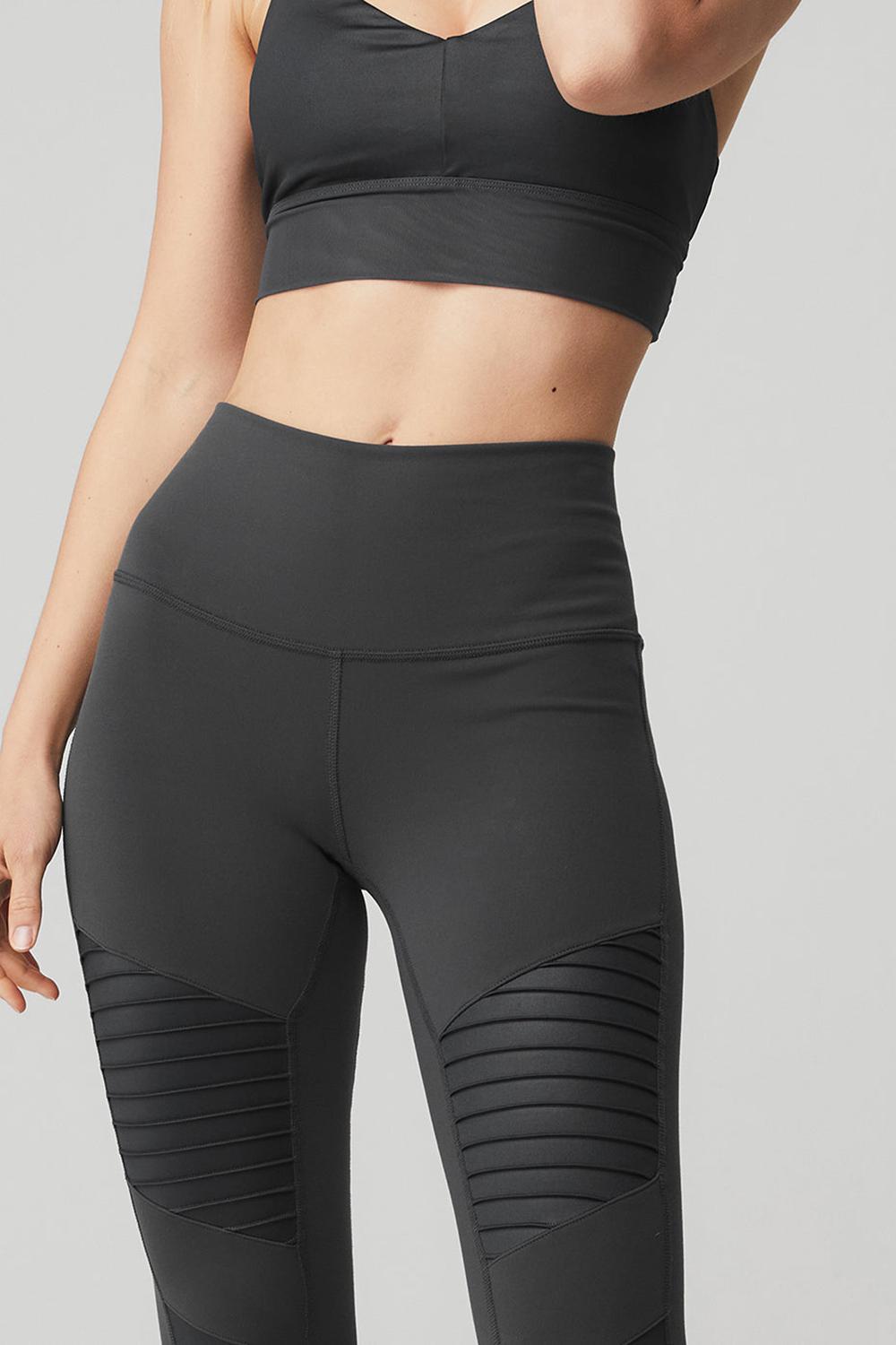 Alo Yoga High-Waist Motos Donna Legging Anthracite / Anthracite Glossy | Italia  XWY-452361