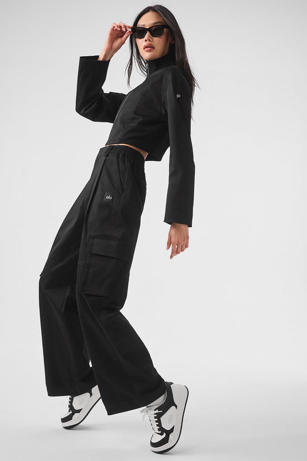 Alo Yoga High-Waist Night Out Cargo Donna Pant Nere | Italia  VRB-235469