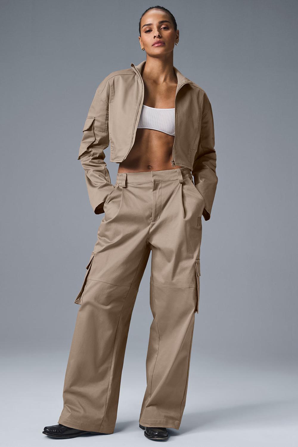 Alo Yoga High-Waist Night Out Cargo Donna Pant Gravel | Italia  PNY-104253