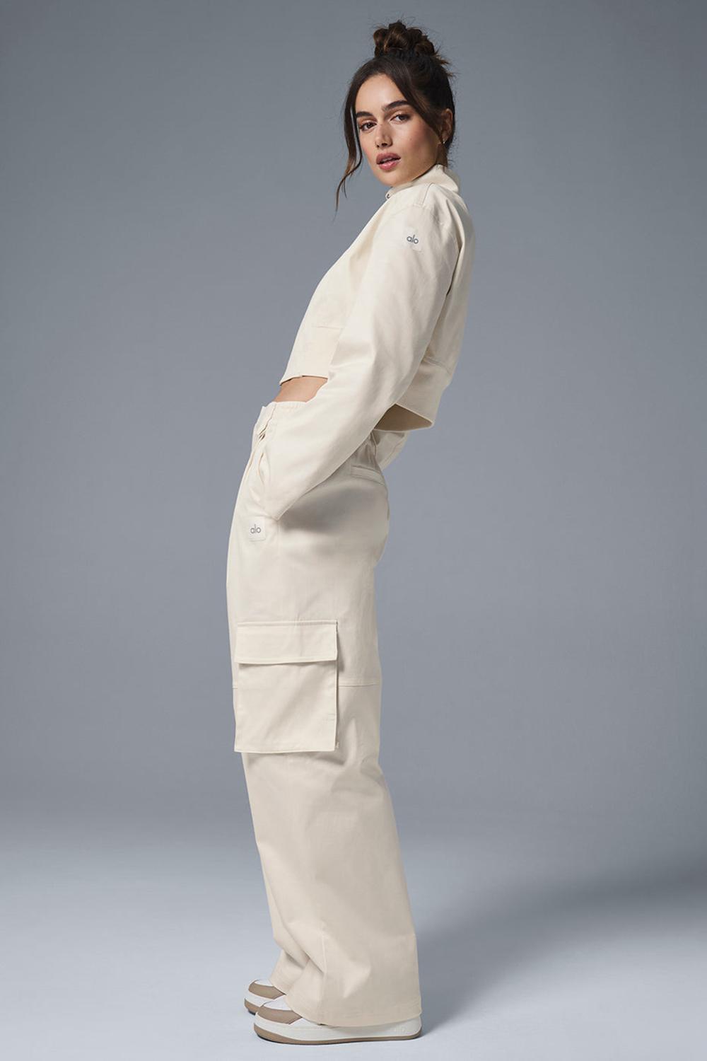 Alo Yoga High-Waist Night Out Cargo Donna Pant Ivory | Italia  SHD-369812