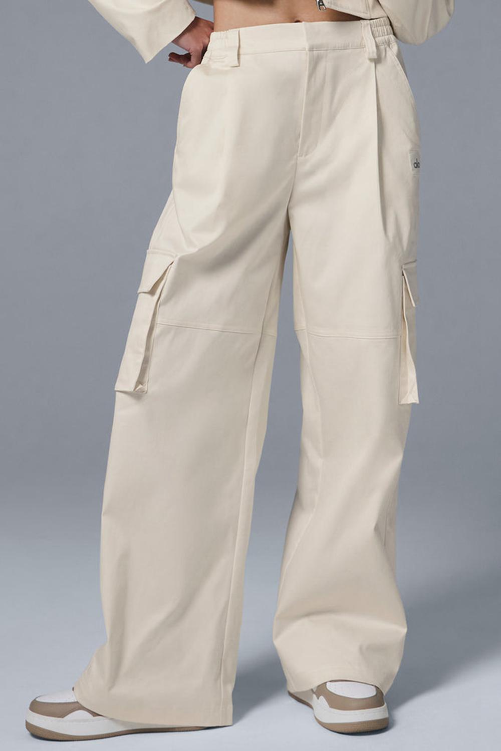 Alo Yoga High-Waist Night Out Cargo Donna Pant Ivory | Italia  SHD-369812