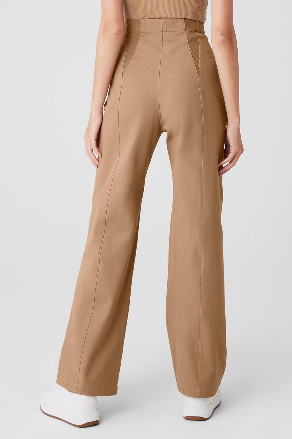 Alo Yoga High-Waist On Point Moto Donna Pant Toasted Almond | Italia  DLJ-981724