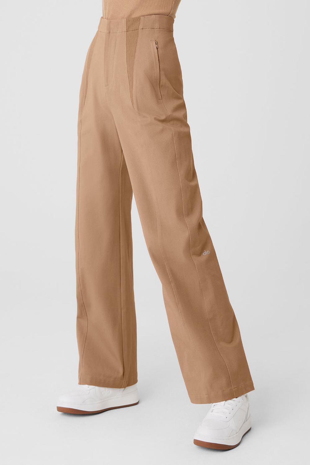 Alo Yoga High-Waist On Point Moto Donna Pant Toasted Almond | Italia  DLJ-981724