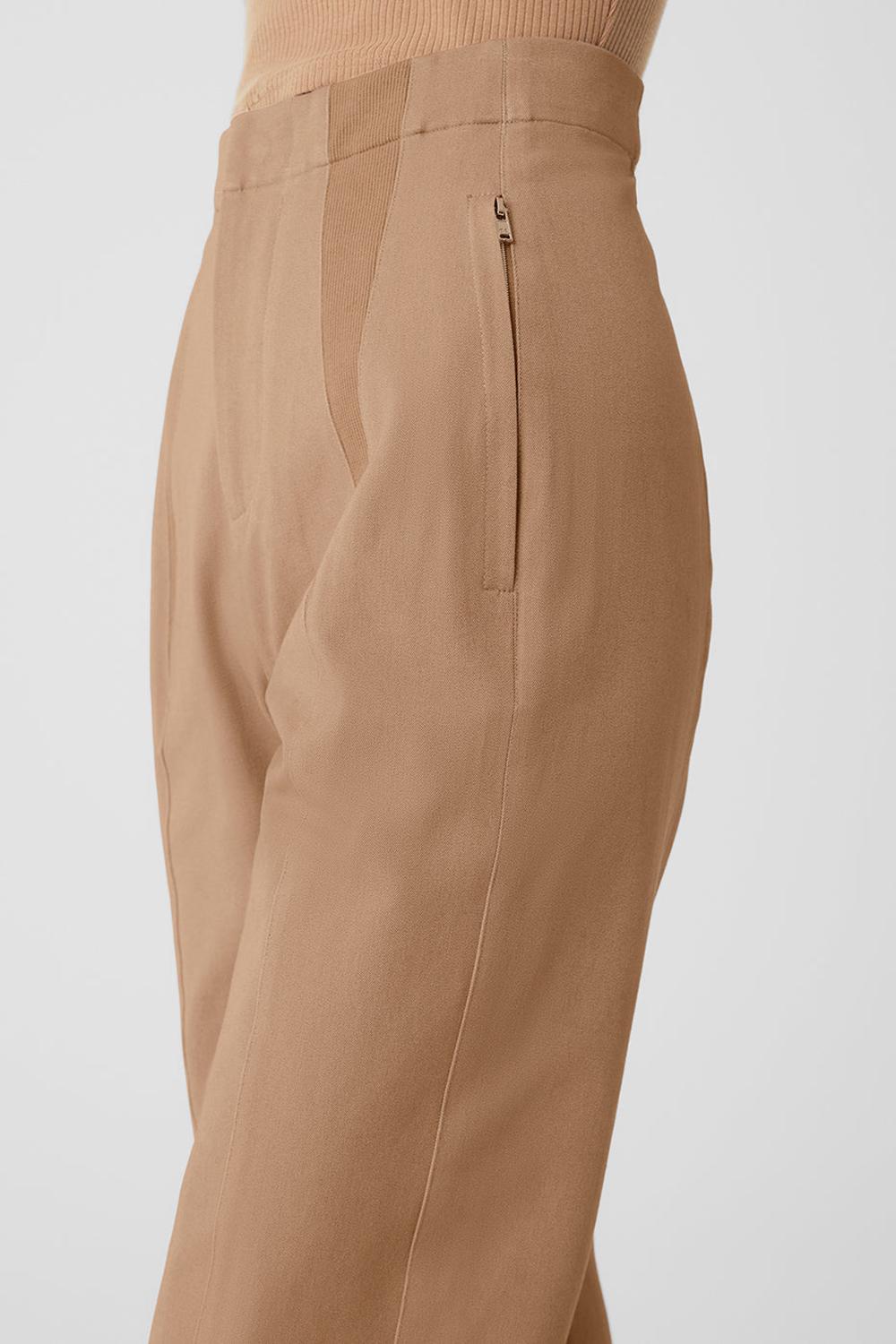 Alo Yoga High-Waist On Point Moto Donna Pant Toasted Almond | Italia  DLJ-981724