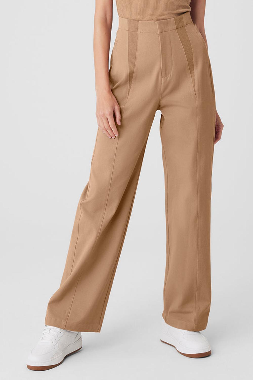 Alo Yoga High-Waist On Point Moto Donna Pant Toasted Almond | Italia  DLJ-981724