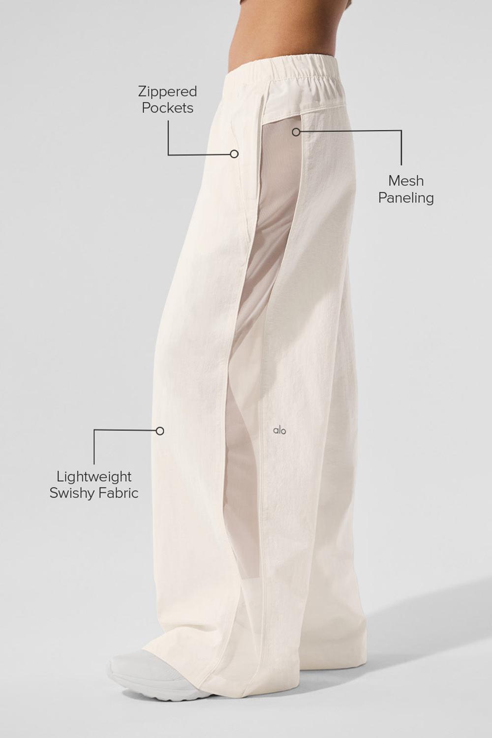 Alo Yoga High-Waist Origin Wide Leg Track Donna Pant Ivory | Italia  CHF-213675