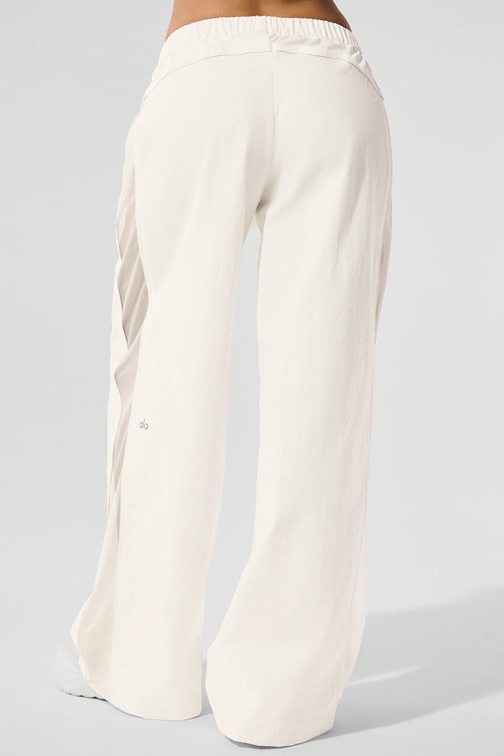 Alo Yoga High-Waist Origin Wide Leg Track Donna Pant Ivory | Italia  CHF-213675