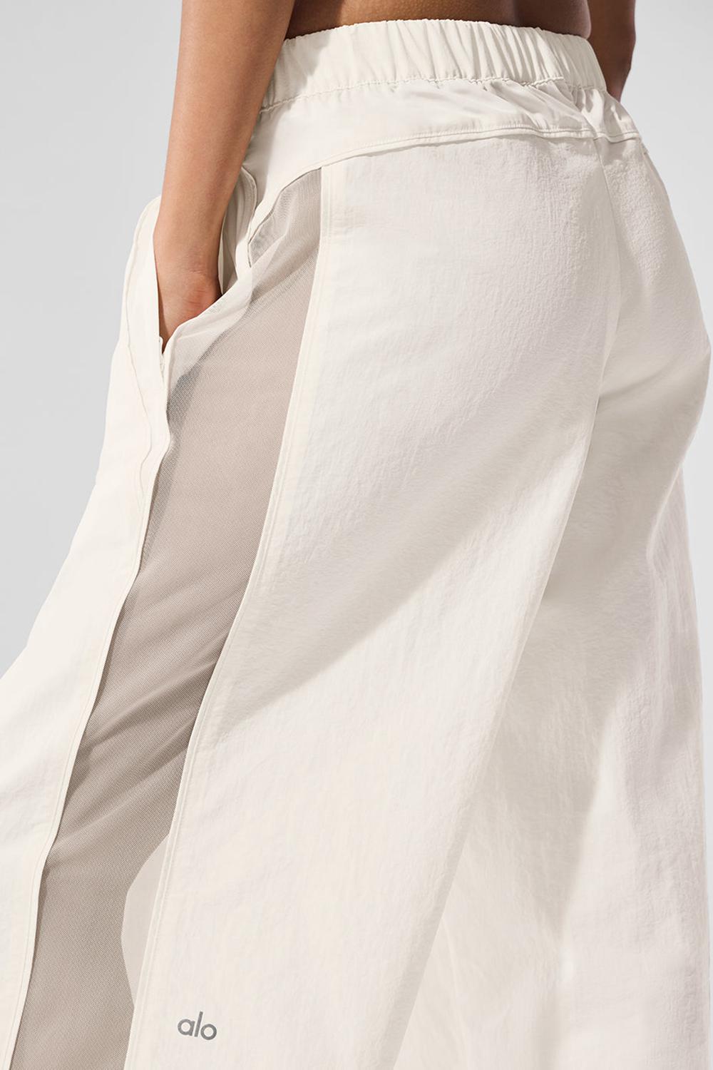Alo Yoga High-Waist Origin Wide Leg Track Donna Pant Ivory | Italia  CHF-213675