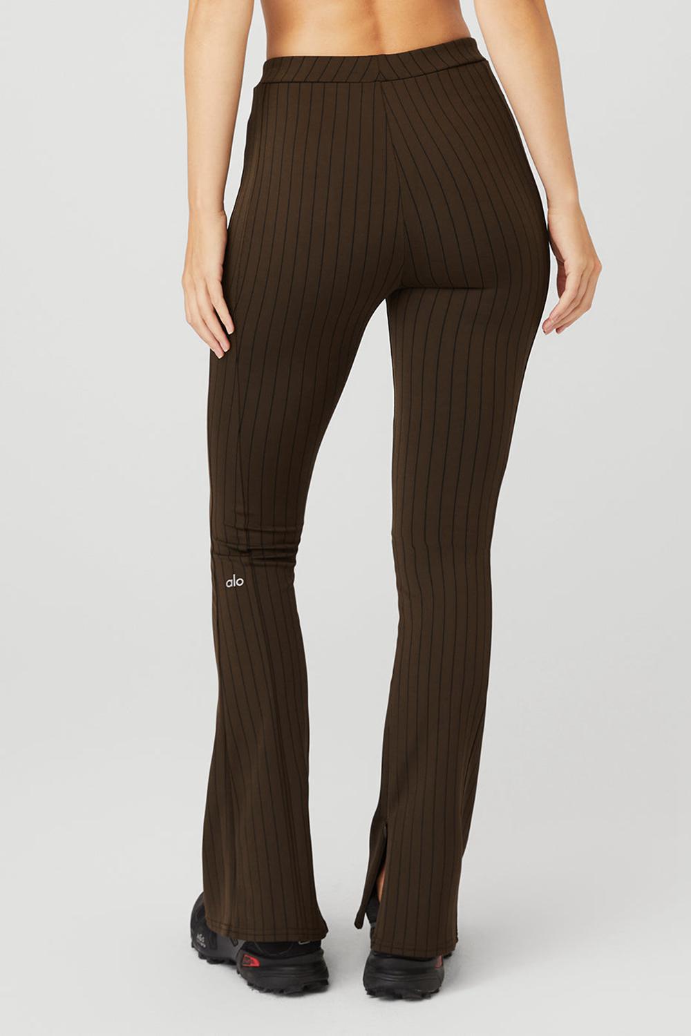 Alo Yoga High-Waist Pinstripe Zip It Flare Donna Legging Nere | Italia  FPO-516823