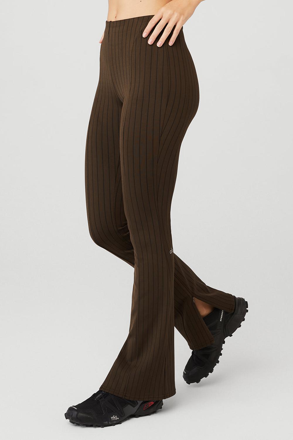Alo Yoga High-Waist Pinstripe Zip It Flare Donna Legging Nere | Italia  FPO-516823