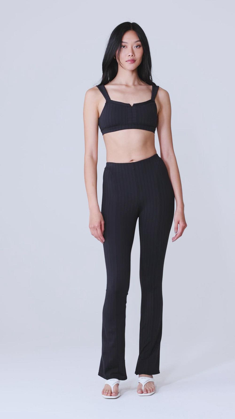 Alo Yoga High-Waist Pinstripe Zip It Flare Donna Legging Nere | Italia  FPO-516823
