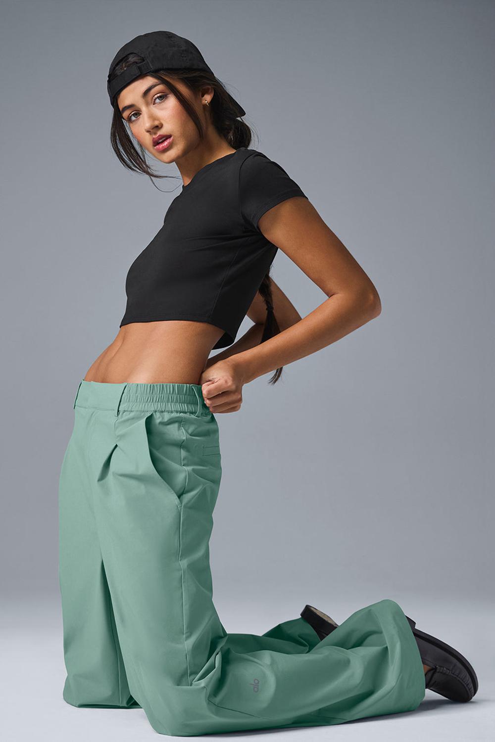 Alo Yoga High-Waist Pursuit (Regular) Donna Pant Verdi | Italia  WZD-962178