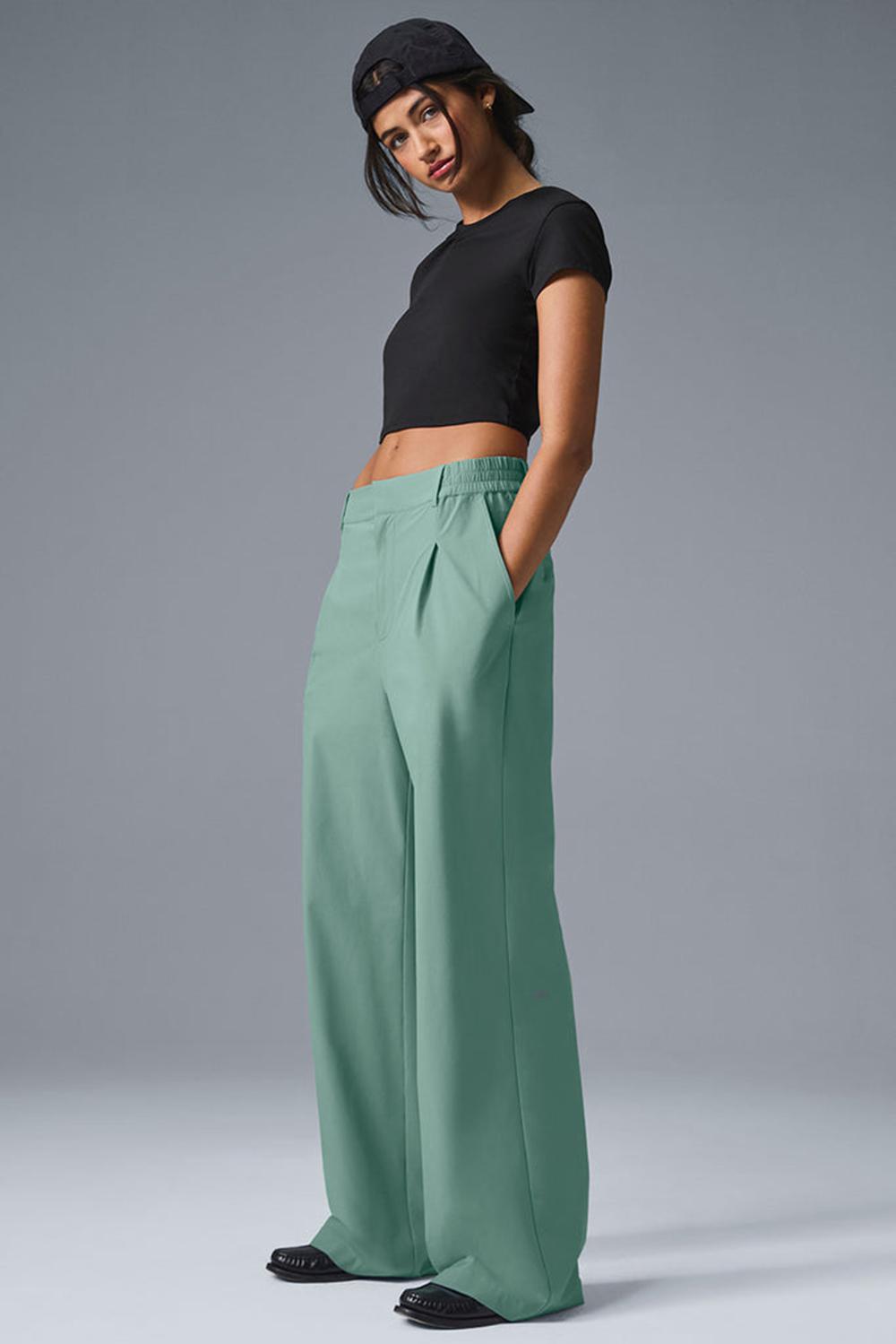 Alo Yoga High-Waist Pursuit (Regular) Donna Pant Verdi | Italia  WZD-962178