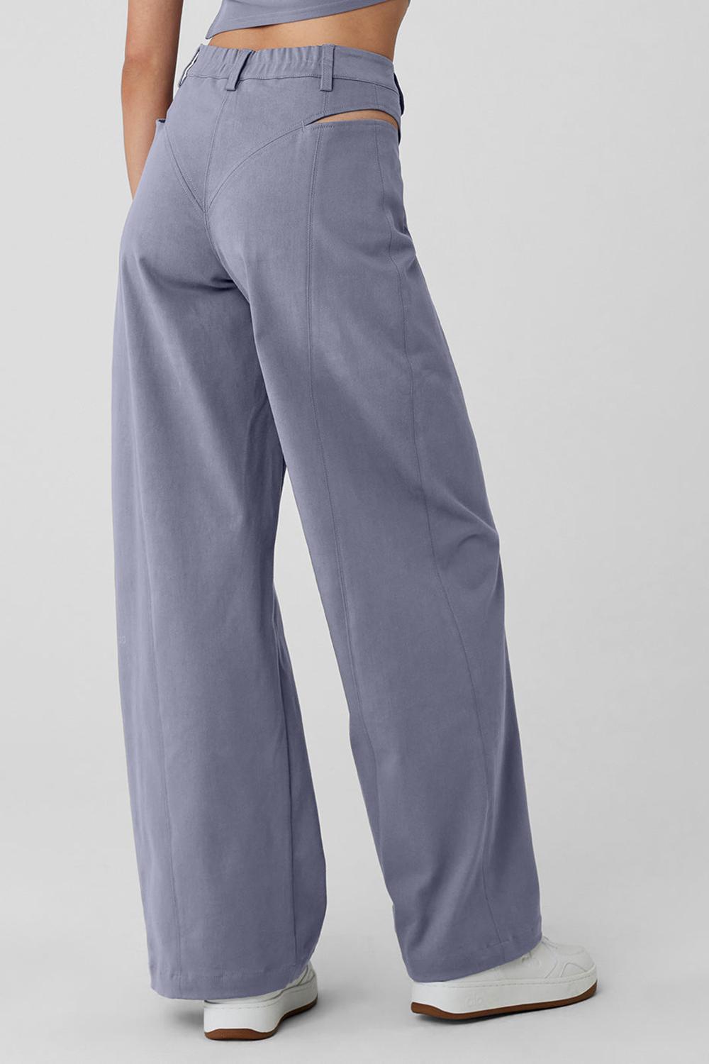 Alo Yoga High-Waist Risk Taker Donna Pant Fog | Italia  NKD-743085