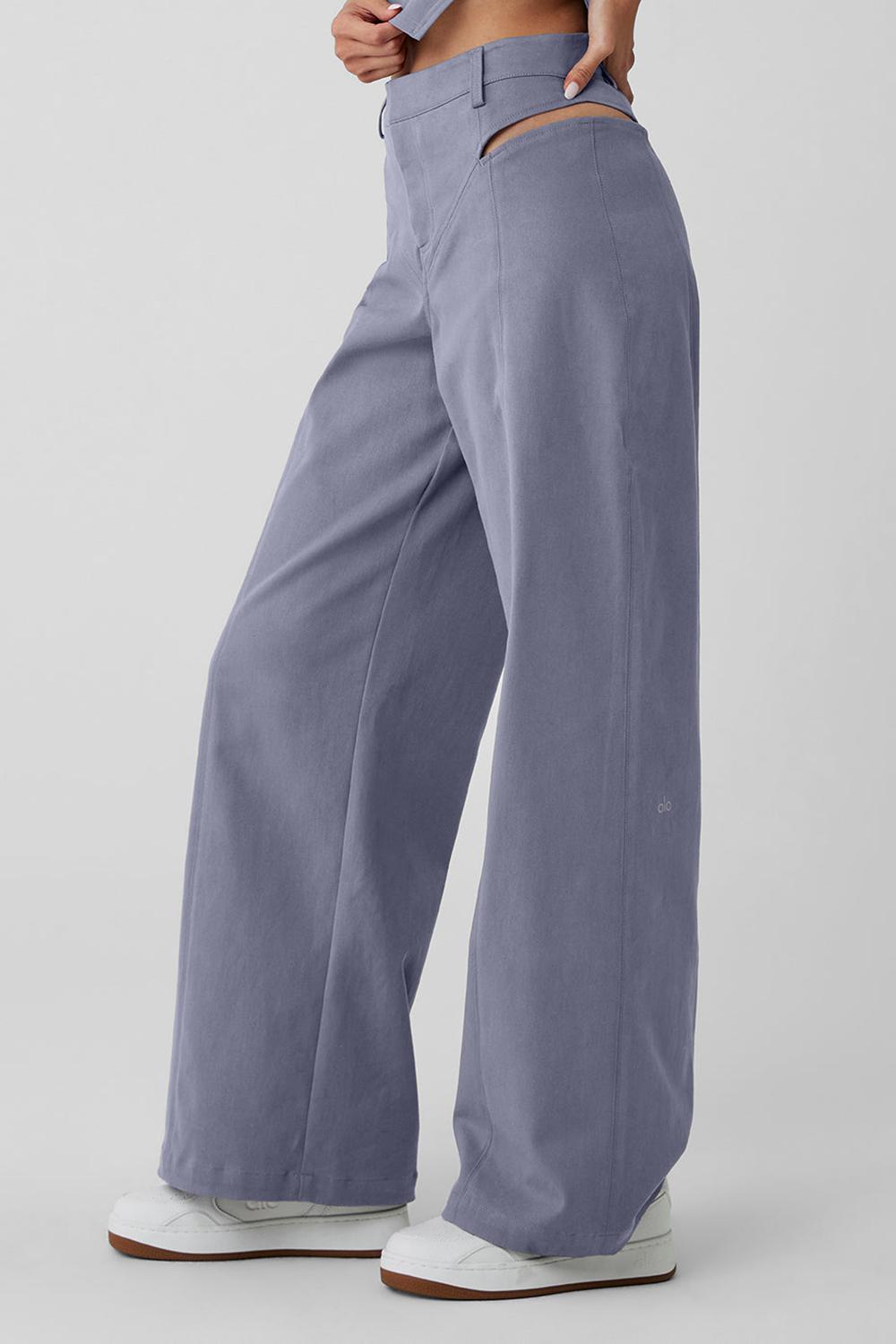 Alo Yoga High-Waist Risk Taker Donna Pant Fog | Italia  NKD-743085