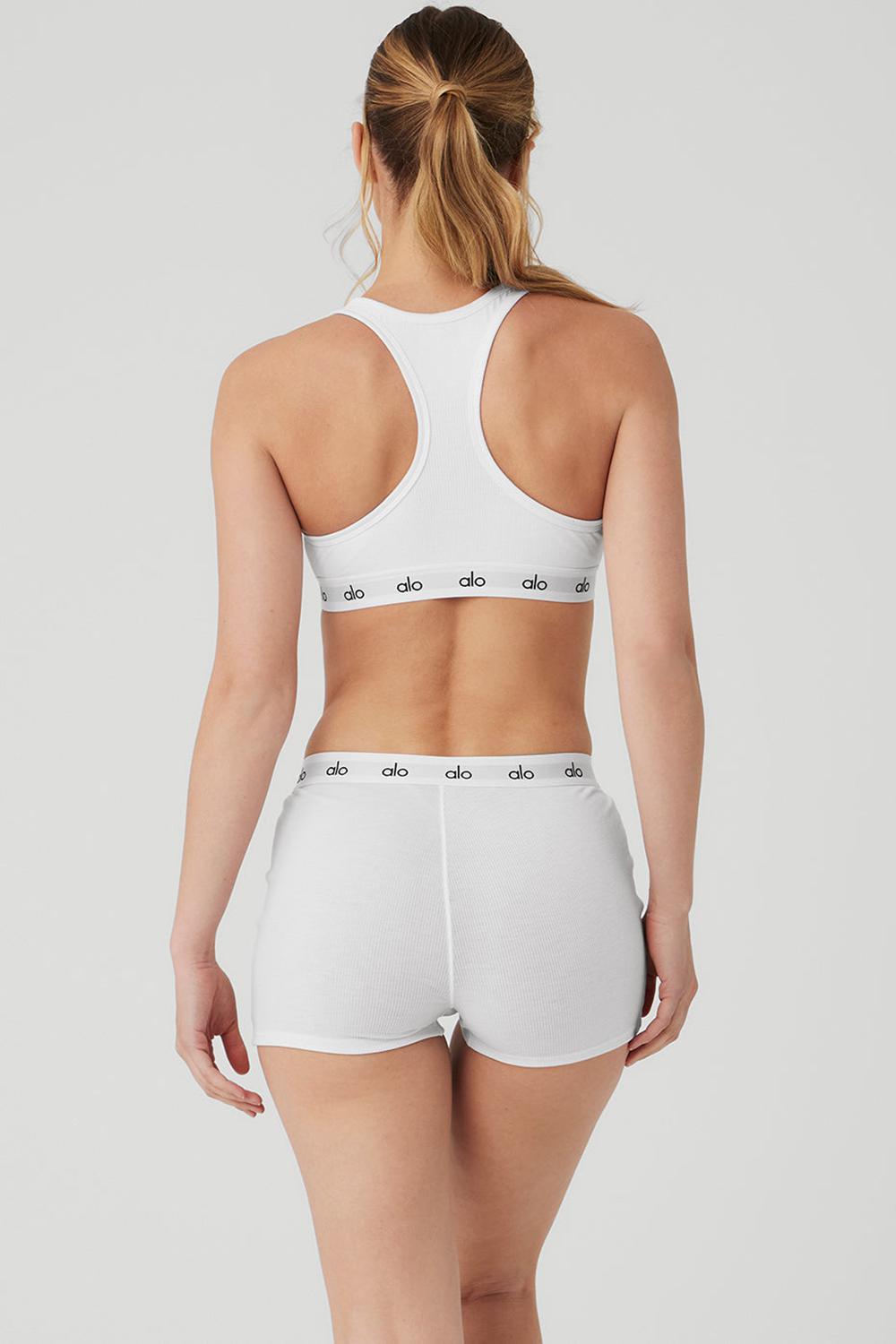 Alo Yoga Icon Ribbed Henley Donna Reggiseno Bianche | Italia  MDG-431827