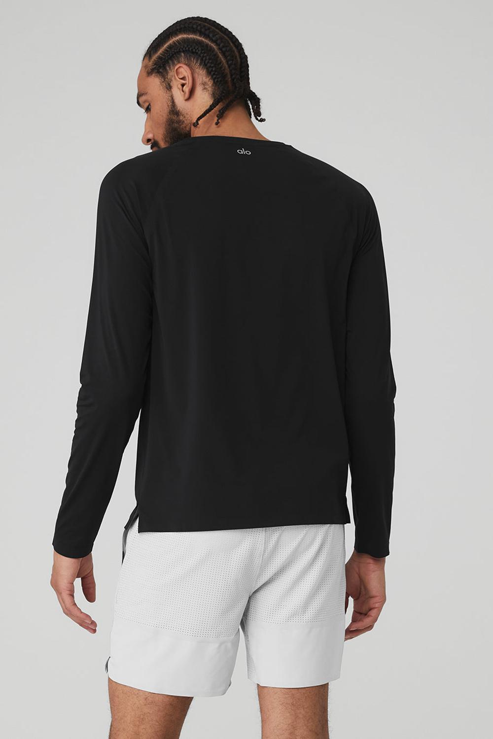 Alo Yoga Idol Long Sleeve Performance Uomo Tee Nere | Italia  ONI-928476
