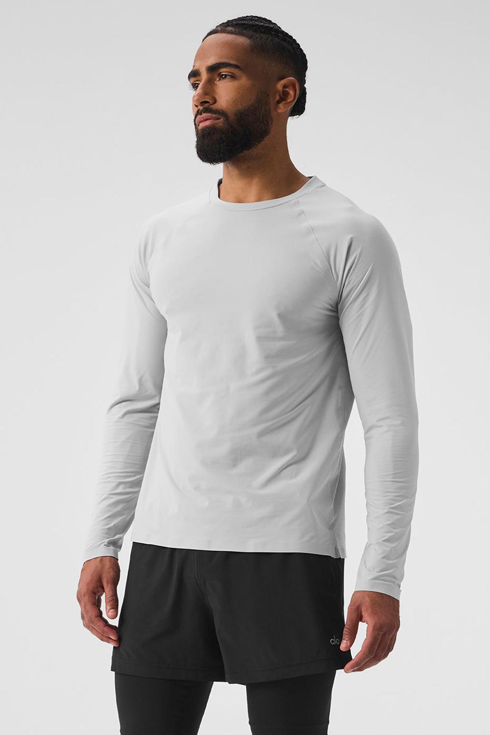 Alo Yoga Idol Long Sleeve Performance Uomo Tee Titanium | Italia  FWN-810654