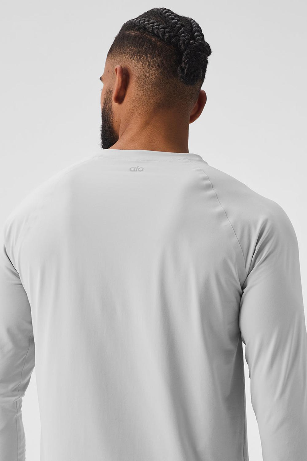 Alo Yoga Idol Long Sleeve Performance Uomo Tee Titanium | Italia  FWN-810654