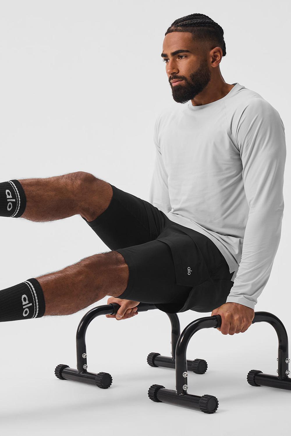 Alo Yoga Idol Long Sleeve Performance Uomo Tee Titanium | Italia  FWN-810654