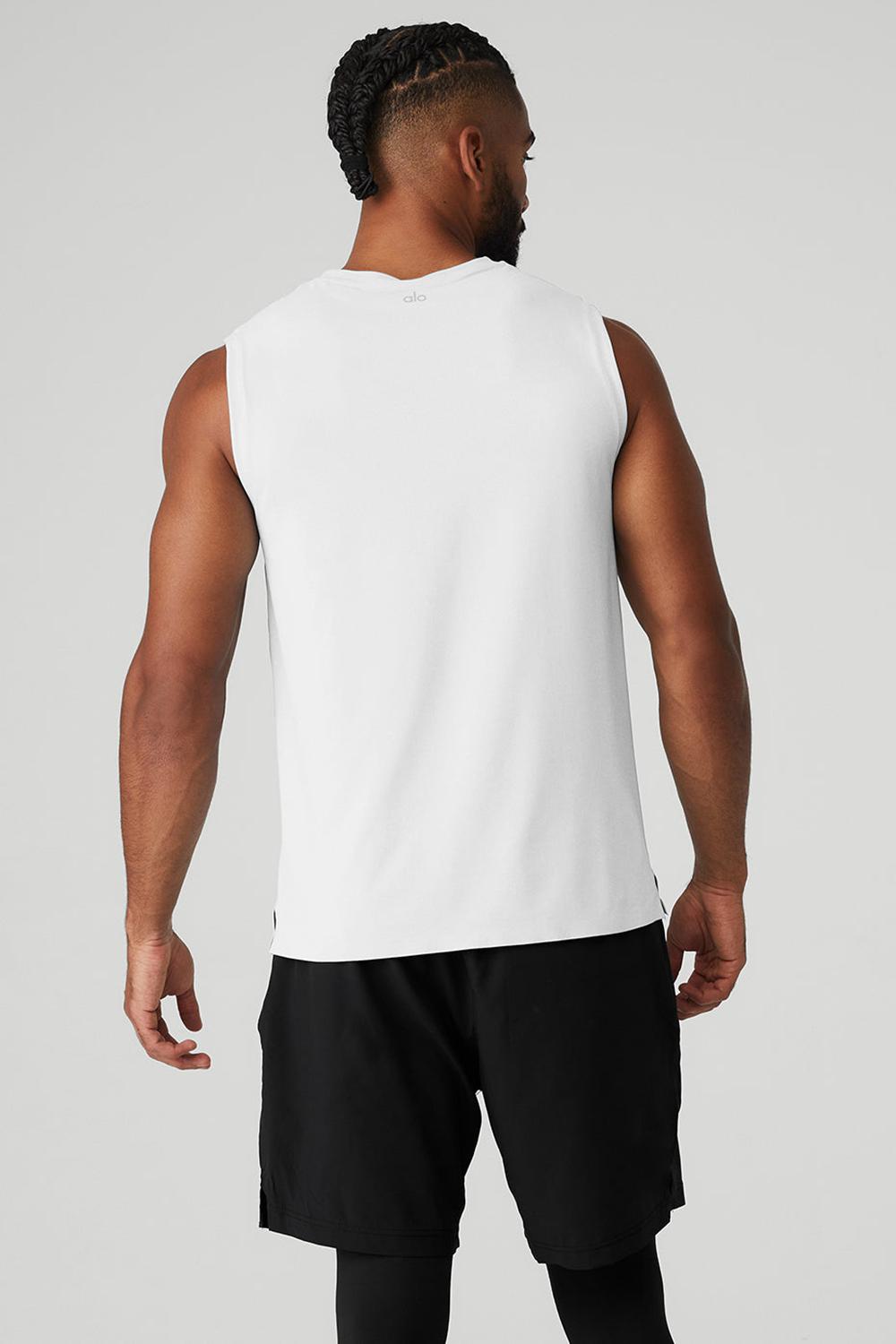 Alo Yoga Idol Performance Uomo Tank Bianche | Italia  XWP-378691