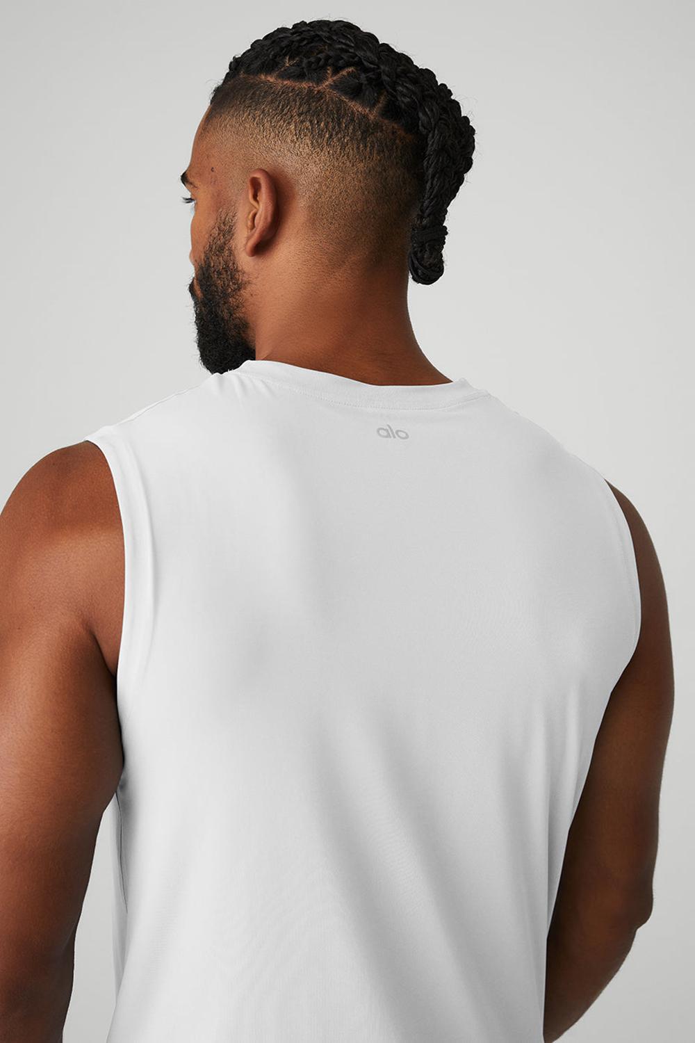 Alo Yoga Idol Performance Uomo Tank Bianche | Italia  XWP-378691