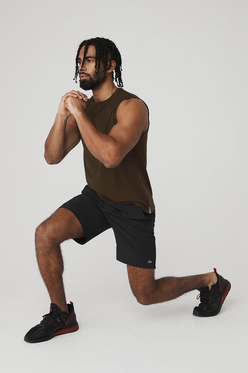 Alo Yoga Idol Performance Uomo Tank Espresso | Italia  IZO-561930